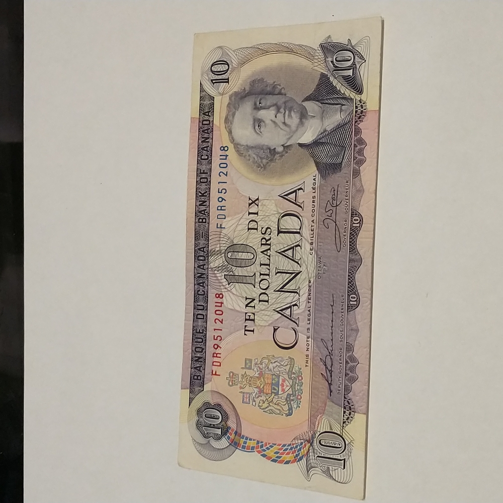 1971 Canadian $10 bill